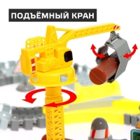 Автотрек «Строительная площадка», гибкий, мёртвая петля, 250 деталей Автотрек «Строительная площадка», гибкий, мёртвая петля, 250 деталей