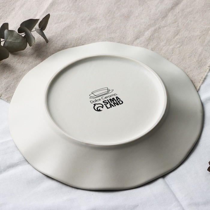 Тарелка керамическая &laquo;Самоцвет&raquo;, 21.5 см, цвет бежевый