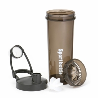 Шейкер спортивный для воды и спортивного питания, 700 мл, PowerPlus, 18 х 9.2 см, черный