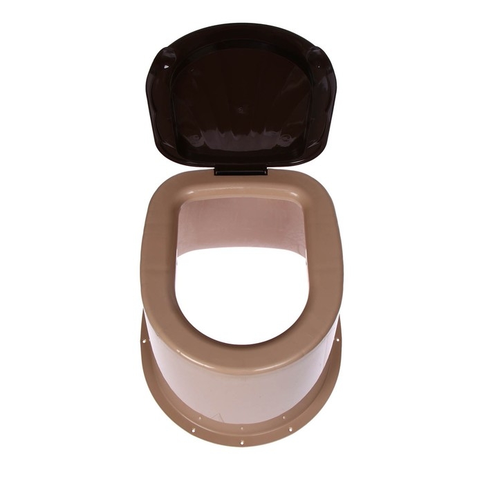 Туалет дачный, h = 58 см, без дна, с отверстиями для крепления к полу, бежевый