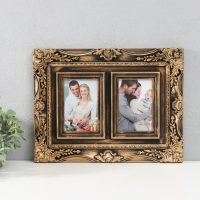 Фоторамка пластик на 2 фото 10х15 см "Герб ажурный" под бронзу 40х30,5 см Фоторамка пластик на 2 фото 10х15 см "Герб ажурный" под бронзу 40х30,5 см