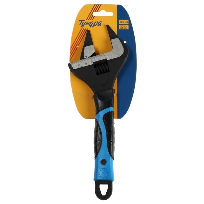 Ключ разводной с очень тонкими губками ТУНДРА, 2К рукоятка, толщина 3.5 мм, до 50 мм, 250 мм 98638 Ключ разводной с очень тонкими губками ТУНДРА, 2К рукоятка, толщина 3.5 мм, до 50 мм, 250 мм 98638