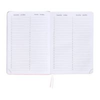 Ежедневник недатированный A5 136 листов, кожзам deVENTE. Elizabeth, твердая обложка с поролоном, перфорация, ляссе, блок 70, розовый Ежедневник недатированный A5 136 листов, кожзам deVENTE. Elizabeth, твердая обложка с поролоном, перфорация, ляссе, блок 70, розовый