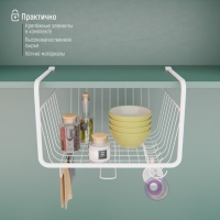 Корзина подвесная Доляна, 29×25×19,5 см, цвет белый Корзина подвесная Доляна, 29×25×19,5 см, цвет белый