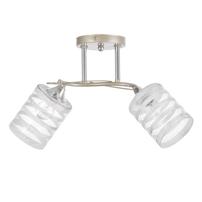 Люстра Люстра "Миа" 2х60Вт Е27 Золото, хром 38х32х28см