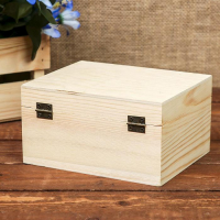 Шкатулка дерево для росписи с ящиком с зеркалом "Сундучок" 16х13х7 см Шкатулка дерево для росписи с ящиком с зеркалом "Сундучок" 16х13х7 см