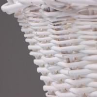 Набор корзин из 3 шт, 43х33х17/40 см, белый, ива