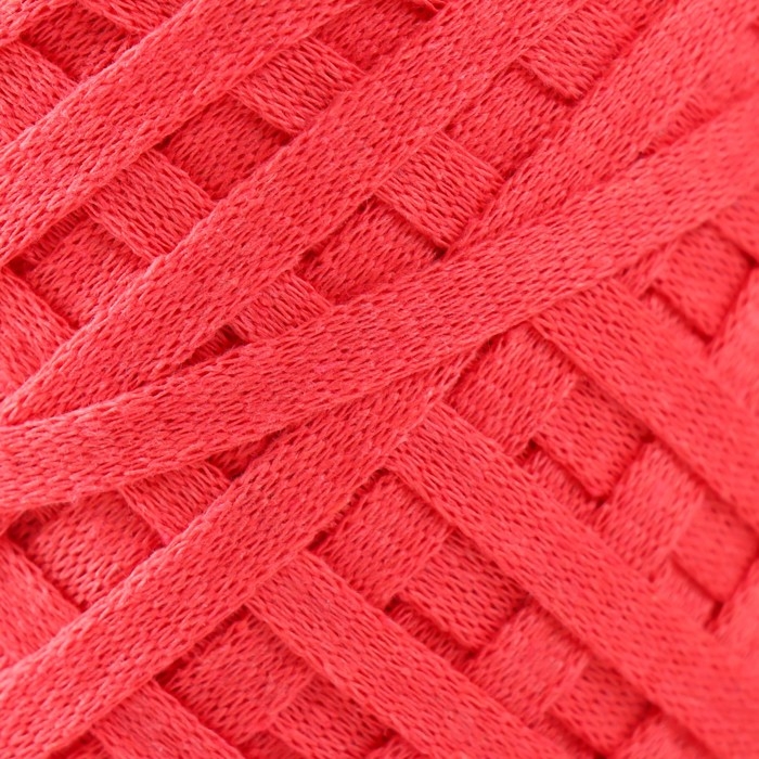 Трикотажная пряжа "Риббон" 85м/170&plusmn;5 гр (Коралл)