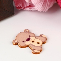 Набор пуговиц декоративных дерево "Милый медвежонок" набор 12 шт МИКС 2,7х2,2 см Набор пуговиц декоративных дерево "Милый медвежонок" набор 12 шт МИКС 2,7х2,2 см