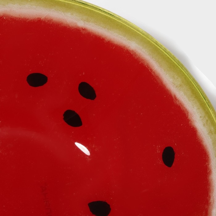 Салатник стеклянный Доляна &laquo;Сладкий арбуз&raquo;, 600 мл, 18,5&times;5 см, цвет красный