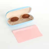 Футляр для очков на хлопушке, длина 16 см, цвет голубой Футляр для очков на хлопушке, длина 16 см, цвет голубой