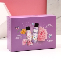 Подарочный набор косметики &laquo;Красота в тебе&raquo;, гель для душа 100 мл, пена для ванны 100 мл, мочалка, ЧИСТОЕ СЧАСТЬЕ