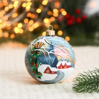 Ёлочный шар d-10 см "Фонарь"