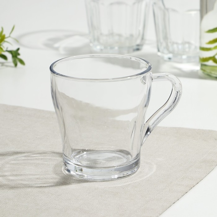 Набор кружек стеклянный &laquo;Крома&raquo;, 260 мл, 2 шт