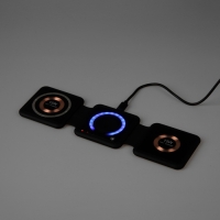 Беспроводная зарядка 3 в 1 H39, 15 W, подсветка, поддержка MagSafe, складная, стекло, чёрная Беспроводная зарядка 3 в 1 H39, 15 W, подсветка, поддержка MagSafe, складная, стекло, чёрная