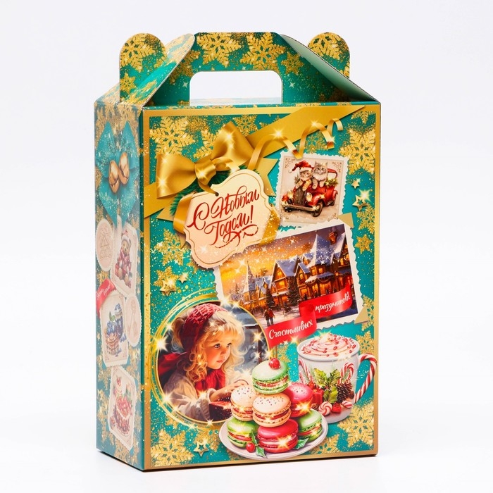 Новый год. Подарочная коробка новогодняя Вкус Детства 18,5 х 10 х 30,5 см. Новый год. Подарочная коробка новогодняя Вкус Детства 18,5 х 10 х 30,5 см.