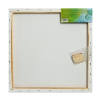 Холст на подрамнике, хлопок 100%, 40 х 40 х 1.8 см, акриловый грунт, мелкозернистый, 280 г/м&sup2;