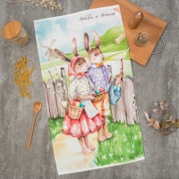 Полотенце пасхальное Этель &laquo;Любви и тепла&raquo; 40х73 см, 100% хл, саржа 190 гр/м2