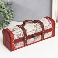 Шкатулка под бутылку "География" 33,5х11х12 см МИКС Шкатулка под бутылку "География" 33,5х11х12 см МИКС