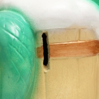 Копилка "Змея на кружке" зеленая, 25х20см Копилка "Змея на кружке" зеленая, 25х20см