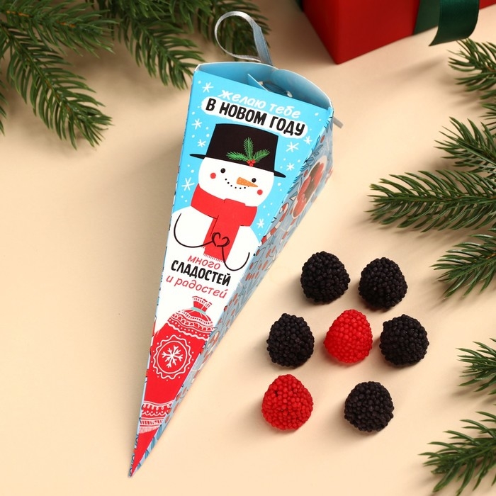 Мармеладные ягоды &laquo;Много сладостей и радостей&raquo; в коробке-морковке, 100 г.