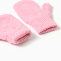 Варежки двойные детские, цвет розовый, р-р 16 Варежки двойные детские, цвет розовый, р-р 16