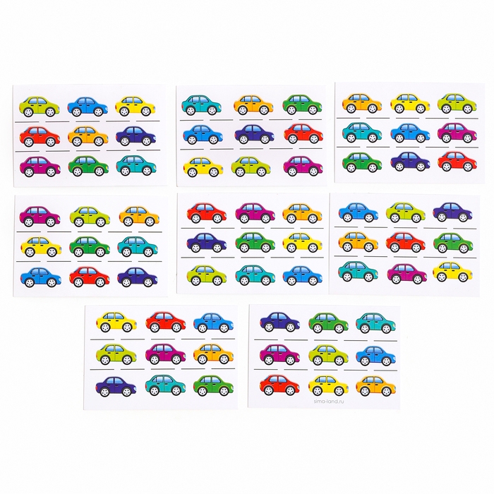 Головоломка деревянная. Повтори по образцу &laquo;Машинки&raquo;, развивающие игры для детей