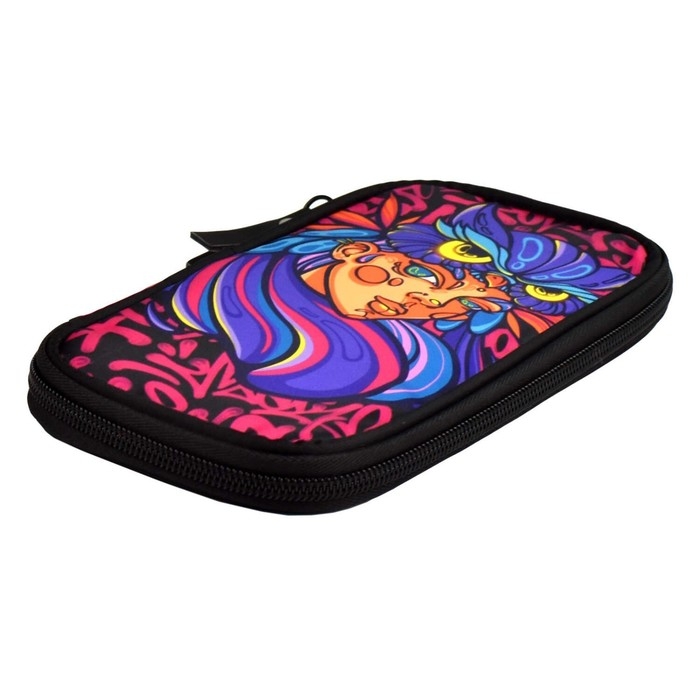 Пенал 1 секция 110 х 200 мм, текстильный, Феникс "Девушка сова"