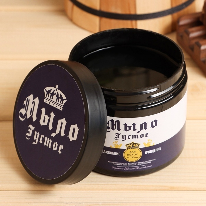 Мыло густое "Можжевельник" 350 мл + мочалка