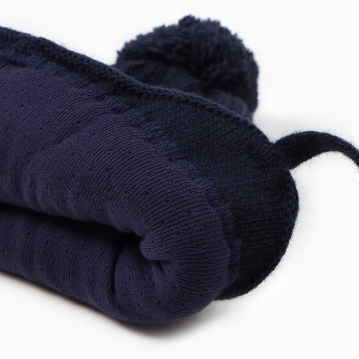 Шапка детская, цвет синий, размер 52-54