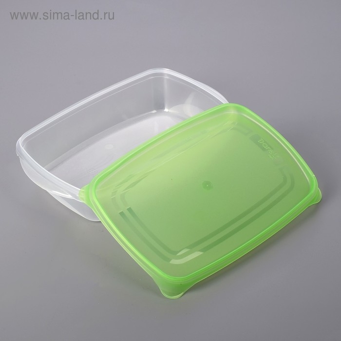 Набор пищевых контейнеров &laquo;Трио&raquo;, 3 шт, 1,3 л, прозрачные, крышки микс