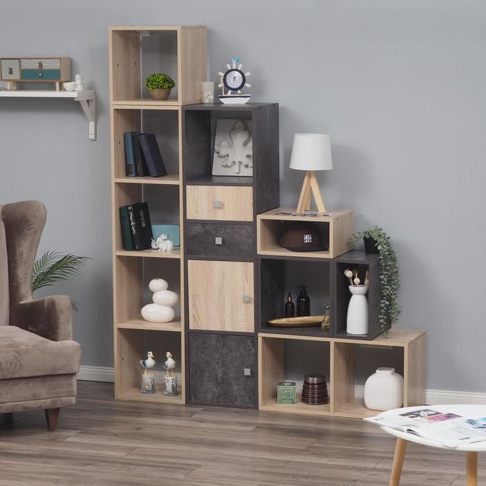 Стеллаж №1 DICE CUBE 1 секция, 360х360х320, Цемент