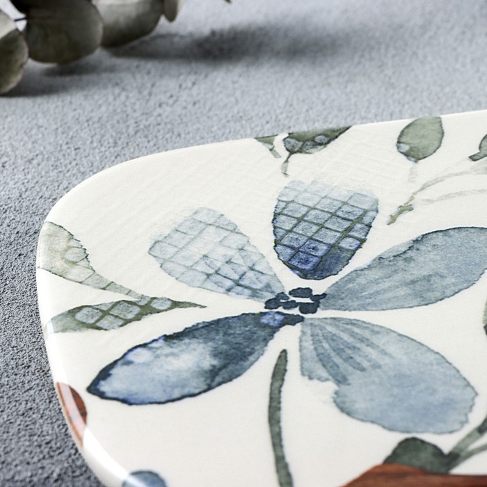 Блюдо керамическое &laquo;Фьюжен&raquo;, 29.7х17.5 см, цвет белый