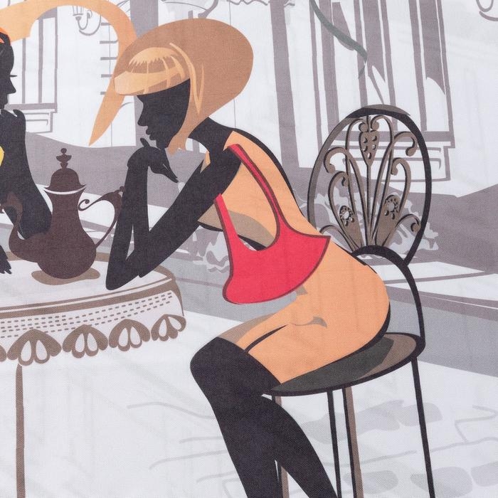 Комплект штор для окон с балконной дверью &laquo;Любимый город&raquo; штора 147х267 см, тюль 294х160 см