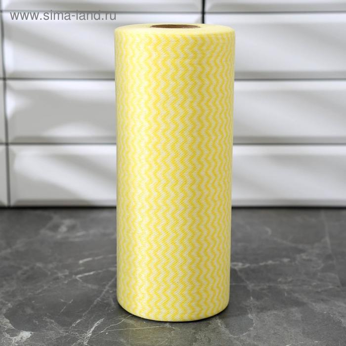 Салфетки для уборки универсальные в рулоне Доляна, 25&times;30 см, 100 шт, вискоза, цвет МИКС