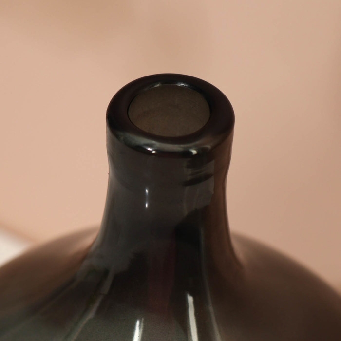 Ваза для цветов &laquo;Винтаж&raquo; из прозрачного серого стекла 20 х 14 х 14 см