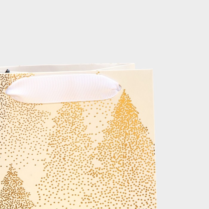 Пакет под бутылку &laquo;Золотой&raquo;, 13 х 36 х 10 см, Новый год