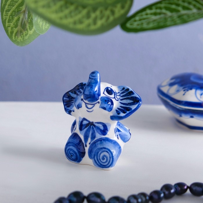 Сувенир &laquo;Слон&raquo;, средний, 7 см, гжель