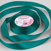 Лента атласная, 20 мм &times; 23 &plusmn; 1 м, цвет изумрудный №126
