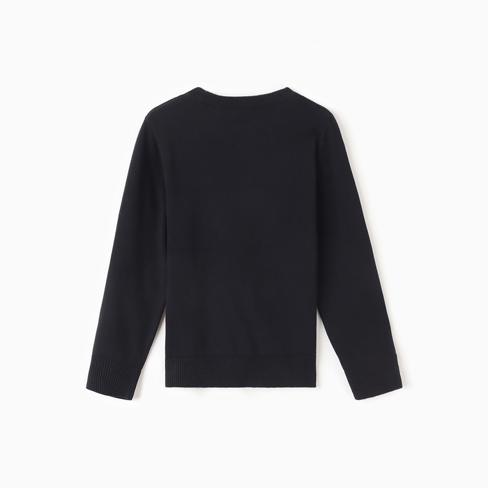 Джемпер для мальчика школьный, цвет чёрный, рост 134 см