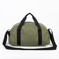 Сумка спортивная на молнии, без подкладки, наружный карман, средний размер, длинный ремень, цвет хаки Сумка спортивная на молнии, без подкладки, наружный карман, средний размер, длинный ремень, цвет хаки