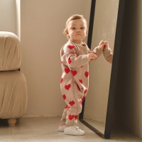 Комбинезон вязаный Крошка Я &laquo;Сердечки&raquo;, рост 74-80 см