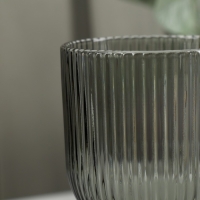 Бокал для вина стеклянный Magistro &laquo;Грани&raquo;, 250 мл, 8&times;14,5 см, цвет графит