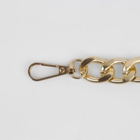 Цепочка для сумки, с карабинами, железная, 22 &times; 16 мм, 30 см, цвет золотой