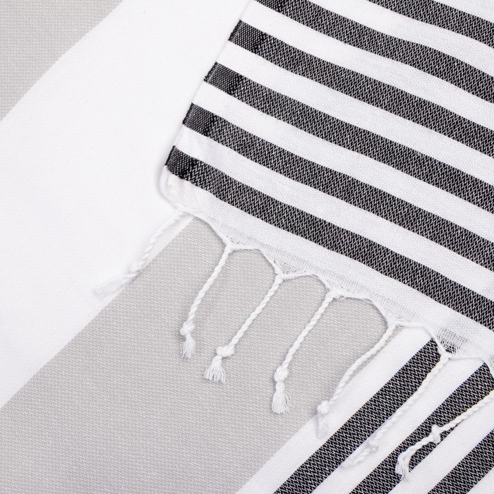 Пештемаль для пляжа, бани, сауны &laquo;Фортуна&raquo; 100х180 см, серый