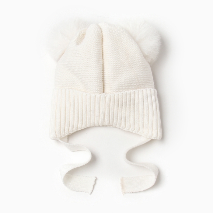 Шапка утепленная Крошка Я р.48-50, 1-3 года, белый