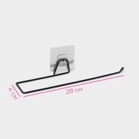 Держатель для полотенец Доляна, 4×28×6 см, цвет чёрный Держатель для полотенец Доляна, 4×28×6 см, цвет чёрный