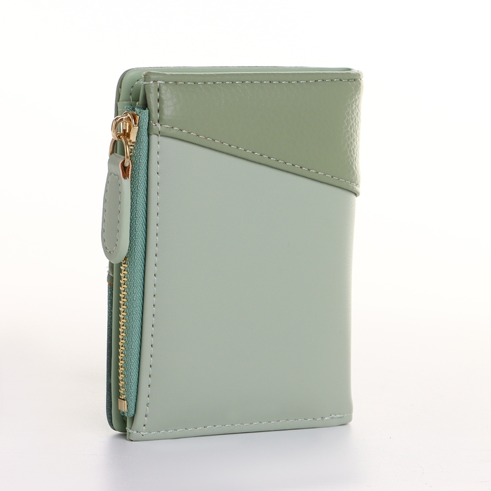 Кошелёк женский на кнопке, цвет зелёный Кошелёк женский на кнопке, цвет зелёный