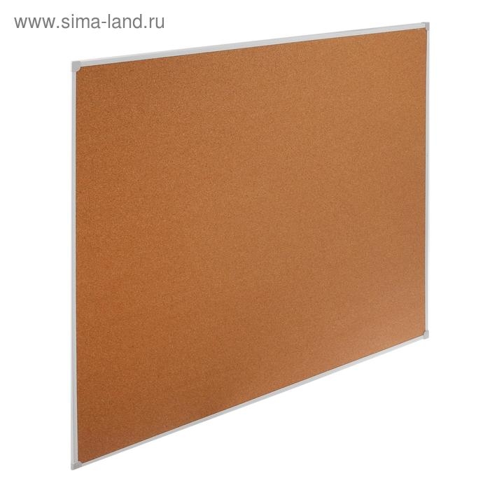 Доска пробковая 90х120 см, Calligrata, в ПВХ рамке белого цвета