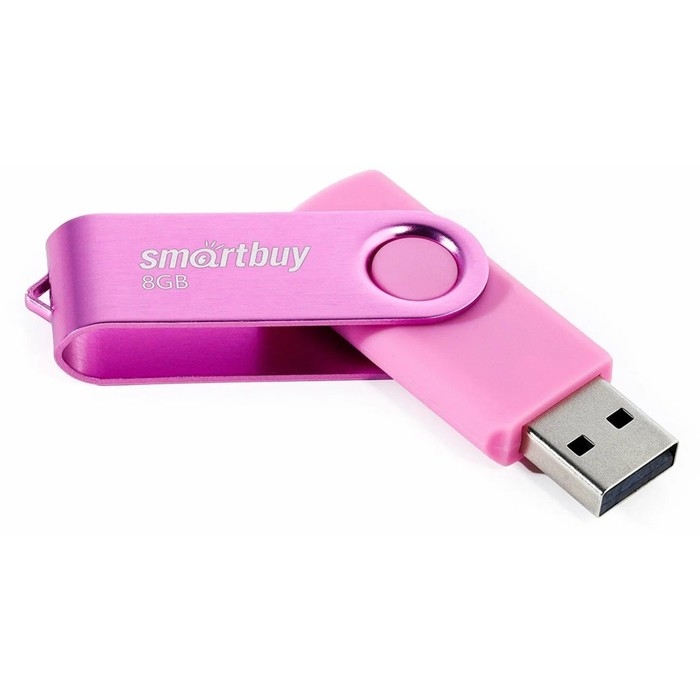 Флешка Smartbuy Twist, 8 Гб, USB 2.0, чт до 25 Мб/с, зап до 15 Мб/с, розовая Флешка Smartbuy Twist, 8 Гб, USB 2.0, чт до 25 Мб/с, зап до 15 Мб/с, розовая
